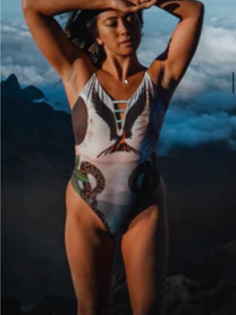 ISO Manakai Swimwear Copal One Piece Cosmic Mountain, Cosmic Bloom, Cosmic Jungl